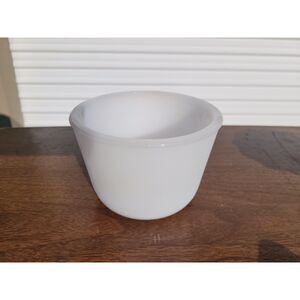 Vintage Opaque White Milk Glass Candy Dish & Tapered Nesting Bowl Set